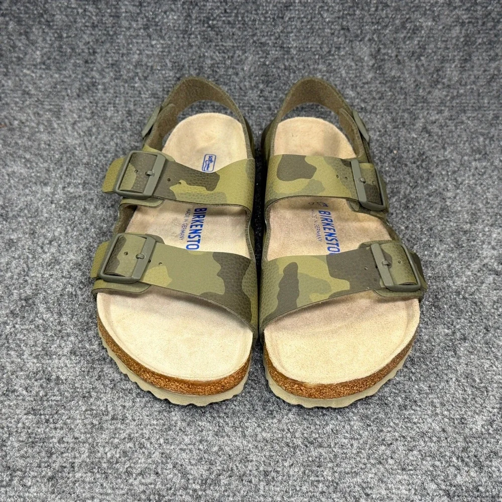 Birkenstock‎ Milano Sandals Men's 9 Desert Soil Camouflage Green Soft Footbed